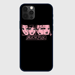 Чехол iPhone 12 Pro Max Black Pink Art