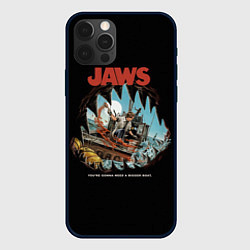 Чехол для iPhone 12 Pro Max Jaws cinema, цвет: 3D-черный