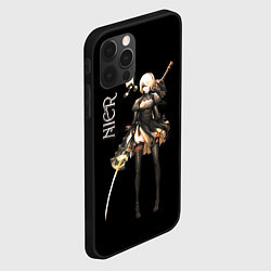 Чехол для iPhone 12 Pro Max Nier Automata 2B, цвет: 3D-черный — фото 2