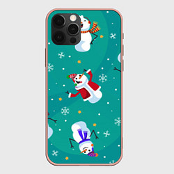 Чехол iPhone 12 Pro Max РазНые Снеговики