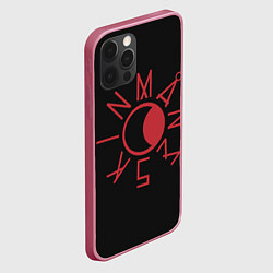 Чехол для iPhone 12 Pro Max Maneskin Logo, цвет: 3D-малиновый — фото 2