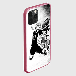 Чехол для iPhone 12 Pro Max Шоё Хината удар сверху Haikyuu!!, цвет: 3D-малиновый — фото 2