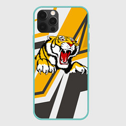Чехол для iPhone 12 Pro Max Тигр, цвет: 3D-мятный