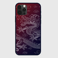 Чехол для iPhone 12 Pro Max Традиционный китайский дракон, цвет: 3D-черный