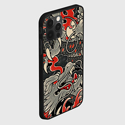 Чехол для iPhone 12 Pro Max Китайский Дракон, China Dragon, цвет: 3D-черный — фото 2