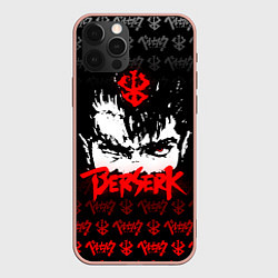 Чехол для iPhone 12 Pro Max BERSERK ЛОГО, цвет: 3D-светло-розовый