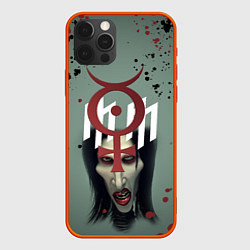 Чехол для iPhone 12 Pro Max Marilyn Manson Мерилин Мэнсон Z, цвет: 3D-красный