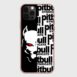 Чехол для iPhone 12 Pro Max PITBULL SYNDICATE ПИТБУДЬ, цвет: 3D-светло-розовый