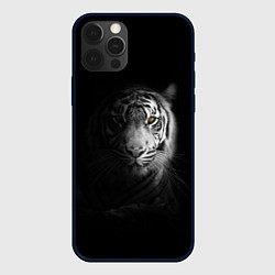 Чехол для iPhone 12 Pro Max БЕЛЫЙ ТИГР, цвет: 3D-черный