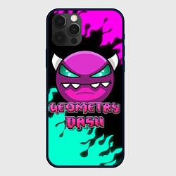 Чехол для iPhone 12 Pro Max Geometry Dash, цвет: 3D-черный