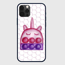 Чехол для iPhone 12 Pro Max POP IT ЕДИНОРОГ ПОП ИТ, цвет: 3D-черный