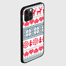 Чехол для iPhone 12 Pro Max Вязаный рисунок, цвет: 3D-черный — фото 2