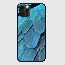 Чехол для iPhone 12 Pro Max Перья попугая, цвет: 3D-черный