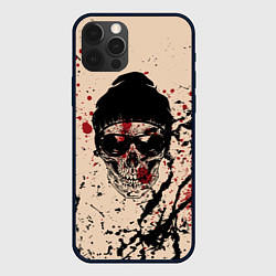 Чехол iPhone 12 Pro Max Череп Хипстер Брызги Краски