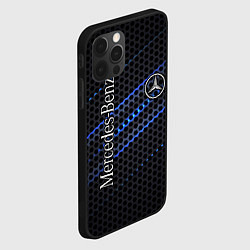 Чехол для iPhone 12 Pro Max MERCEDES LOGO NEON, цвет: 3D-черный — фото 2