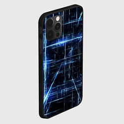 Чехол для iPhone 12 Pro Max Линии неона, цвет: 3D-черный — фото 2