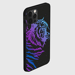 Чехол для iPhone 12 Pro Max Tiger Neon, цвет: 3D-черный — фото 2