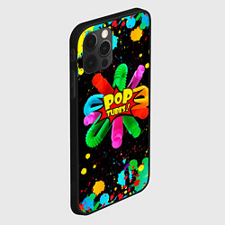 Чехол для iPhone 12 Pro Max Pop Tubes, поп трубка pop it, цвет: 3D-черный — фото 2