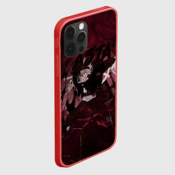 Чехол для iPhone 12 Pro Max Аста Черный клевер Red style, цвет: 3D-красный — фото 2