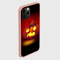 Чехол для iPhone 12 Pro Max Тыква фонарь, цвет: 3D-светло-розовый — фото 2