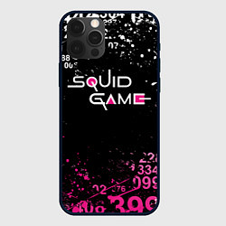 Чехол для iPhone 12 Pro Max Игра в кальмара: Брызги красок, цвет: 3D-черный