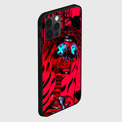 Чехол для iPhone 12 Pro Max Красный скелет в диком лесу, цвет: 3D-черный — фото 2