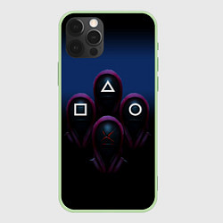 Чехол для iPhone 12 Pro Max GUARDS SQUID GAME, цвет: 3D-салатовый