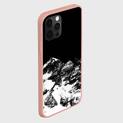 Чехол для iPhone 12 Pro Max ГОРЫ ЧБ, цвет: 3D-светло-розовый — фото 2