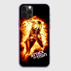 Чехол для iPhone 12 Pro Max Женская Особь Атака титанов, цвет: 3D-сиреневый