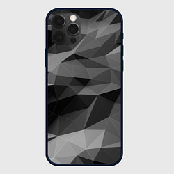 Чехол для iPhone 12 Pro Max Чб абстракция, цвет: 3D-черный