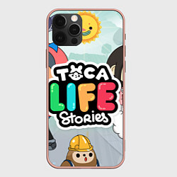 Чехол для iPhone 12 Pro Max Toca Life: Stories, цвет: 3D-светло-розовый