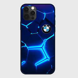 Чехол iPhone 12 Pro Max BMW LOGO 3Д ПЛИТЫ ГЕОМЕТРИЯ