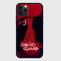 Чехол для iPhone 12 Pro Max Игра в кальмара Red Black, цвет: 3D-черный