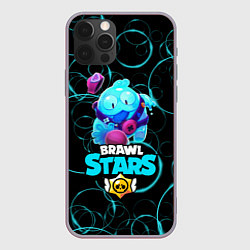 Чехол для iPhone 12 Pro Max Brawl Stars Сквик Squeak, цвет: 3D-серый