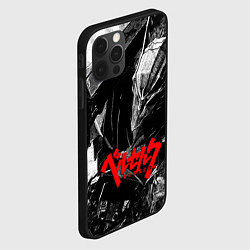 Чехол для iPhone 12 Pro Max BERSERK ЧБ БЕРСЕРК, цвет: 3D-черный — фото 2