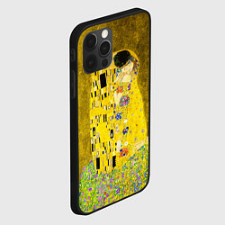 Чехол для iPhone 12 Pro Max Влюблённые поцелуй художник Климт, цвет: 3D-черный — фото 2