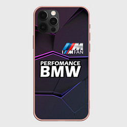 Чехол для iPhone 12 Pro Max BMW Perfomance, цвет: 3D-светло-розовый