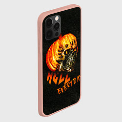 Чехол для iPhone 12 Pro Max Helloween череп тыква scull pumkin, цвет: 3D-светло-розовый — фото 2