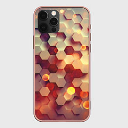 Чехол для iPhone 12 Pro Max 3Д фигуры, цвет: 3D-светло-розовый