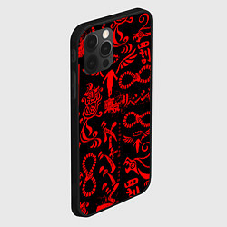 Чехол для iPhone 12 Pro Max ТОКИЙСКИЕ МСТИТЕЛИ КРАСНЫЕ ТАТУ, цвет: 3D-черный — фото 2