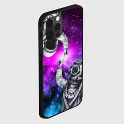 Чехол для iPhone 12 Pro Max Космонавт и водолаз - сотворение, цвет: 3D-черный — фото 2