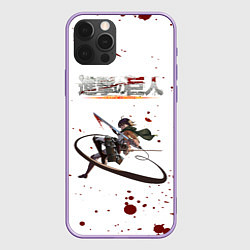 Чехол iPhone 12 Pro Max Атака Микаса с брызгами - Атака на титанов