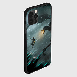 Чехол для iPhone 12 Pro Max TES FUS RO DAH DRAGON, цвет: 3D-черный — фото 2