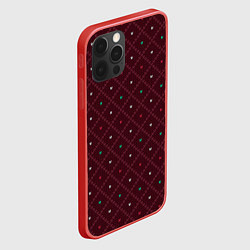 Чехол для iPhone 12 Pro Max Knitted Texture, цвет: 3D-красный — фото 2