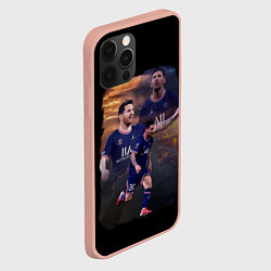 Чехол для iPhone 12 Pro Max ЛИОНЕЛЬ МЕССИ ПСЖ, цвет: 3D-светло-розовый — фото 2