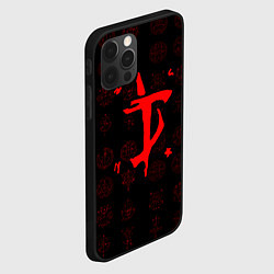 Чехол для iPhone 12 Pro Max Символ палача рока Doom, цвет: 3D-черный — фото 2