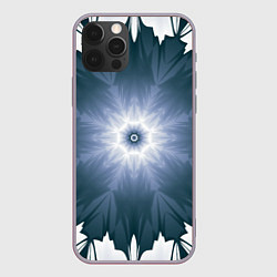 Чехол iPhone 12 Pro Max Снежинка Абстракция Синий
