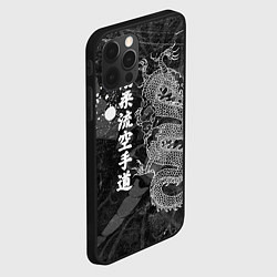 Чехол для iPhone 12 Pro Max Токийский Дракон Иероглифы Dragon Japan, цвет: 3D-черный — фото 2