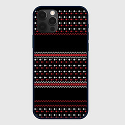 Чехол для iPhone 12 Pro Max НОВОГОДНИЙ ПАТТЕРН SWEATER, цвет: 3D-черный