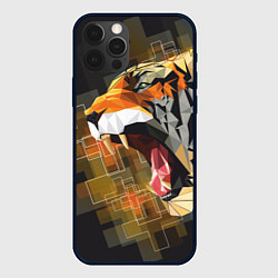 Чехол для iPhone 12 Pro Max Тигр в гневе, цвет: 3D-черный
